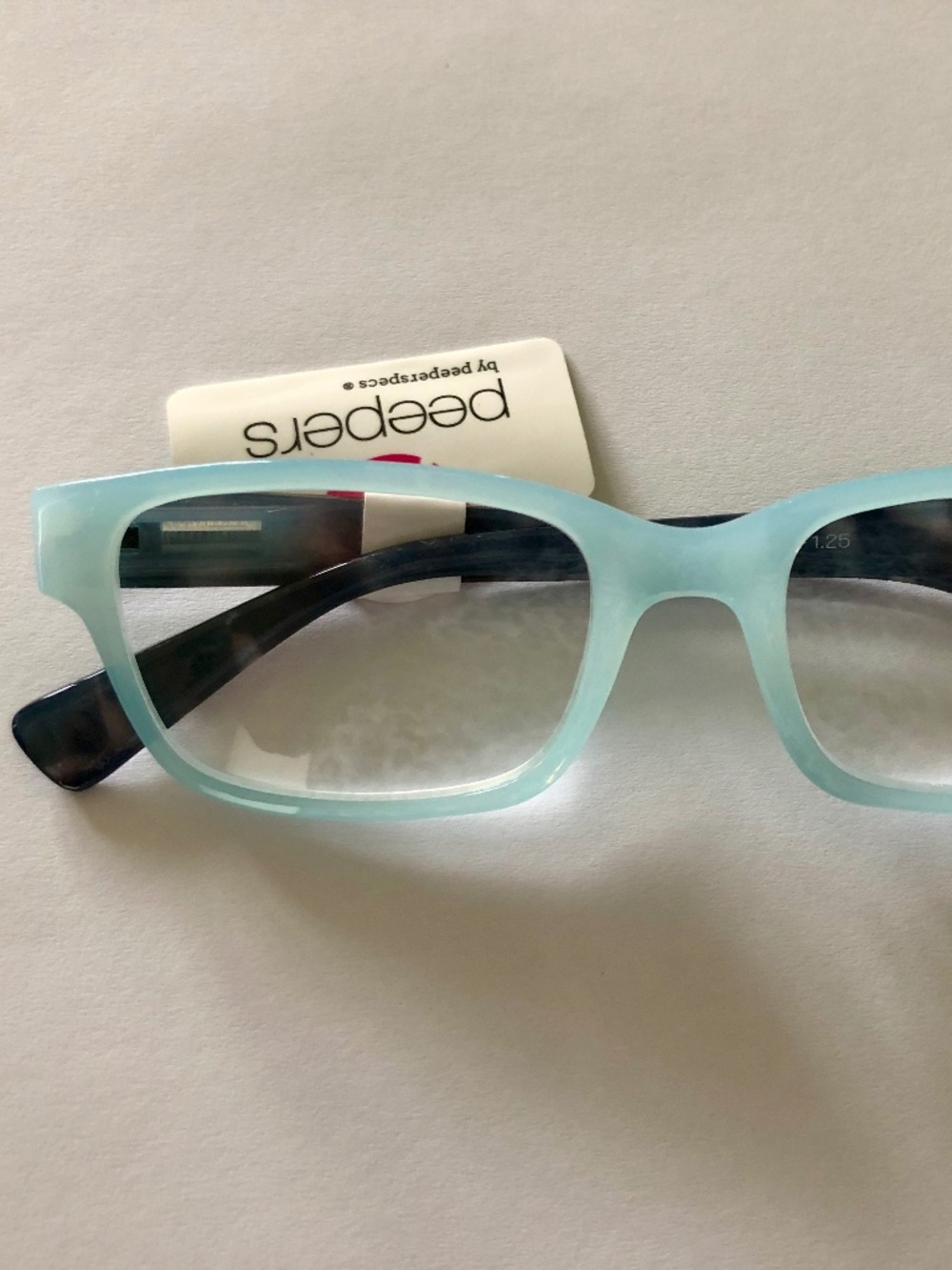 NEW BLUE & GRAY PEEPERS BLUE LIGHT READING GLASSES +1.25